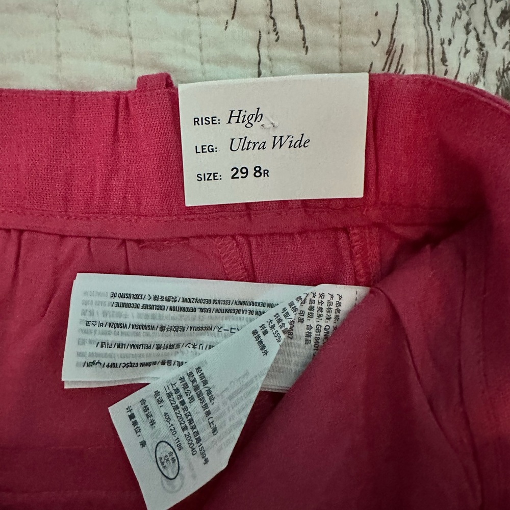 A&F Ultra Wide Pants | size:29/8 | color:pink - Picture 5 of 7